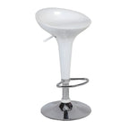 Tabouret de bar pivotant en plastique chromé réglable en hauteur