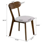 Chaises de salle à manger en bois massif de style moderne du milieu du siècle, lot de 2, pour salle à manger, restaurant ou salon - Panipeachy