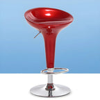 Tabouret de bar pivotant en plastique chromé réglable en hauteur