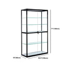 Vitrine rectangulaire contemporaine en verre noir