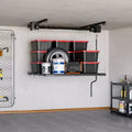 Étagère de rangement de garage robuste réglable, à fixation au plafond avec verrou de sécurité, capacité de 113 kg pour bacs, outils, vélos et garage