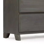 Commode de ferme en bois massif à 6 tiroirs