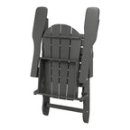 Chaise Adirondack pliante d'extérieur tout temps Polytrends Laguna résistante à la décoloration pour patio