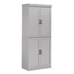 Meuble de rangement de cuisine autoportant, armoire de 178 cm avec portes et étagères réglables