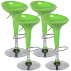 Tabouret de bar pivotant en plastique chromé réglable en hauteur