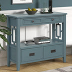Console avec 4 tiroirs et une étagère de rangement