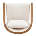 Fauteuil d'appoint en lin et rotin Tillman
