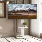 Meuble TV pour téléviseurs de 32 à 75 pouces, Chariot TV mobile à hauteur réglable avec tiroir et roulettes pour salon, chambre, bureaux -ModernLuxe