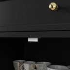 59.1Buffet bahut blanc laqué moderne contemporain du milieu du siècle