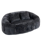 GDFStudio - Canapé paresseux 2 places en chenille Laurel avec mousse haute densité et confort surdimensionné