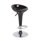 Tabouret de bar pivotant en plastique chromé réglable en hauteur