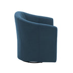 Lot de 2 fauteuils d’appoint modernes pivotants en forme de tonneau, rembourrés, pour le salon