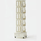 Bibliothèque verticale étroite rotative en bois