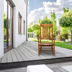 Karl Home | Fauteuil à bascule de patio en bois massif de 24 pouces