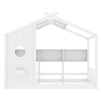 Lit cabane cabane Montessori pour enfant avec étagère de rangement - ModernLuxe