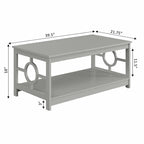 Table basse circulaire avec étagère