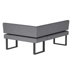 Ensemble de salle à manger Lillian 3 pièces gris brillant Somette avec table, coin repas et banc