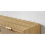 Commode de chambre à façades en rotin