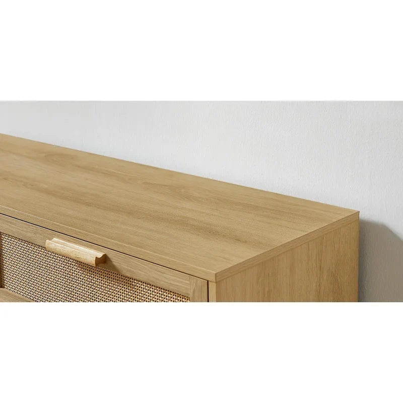 Commode de chambre à façades en rotin