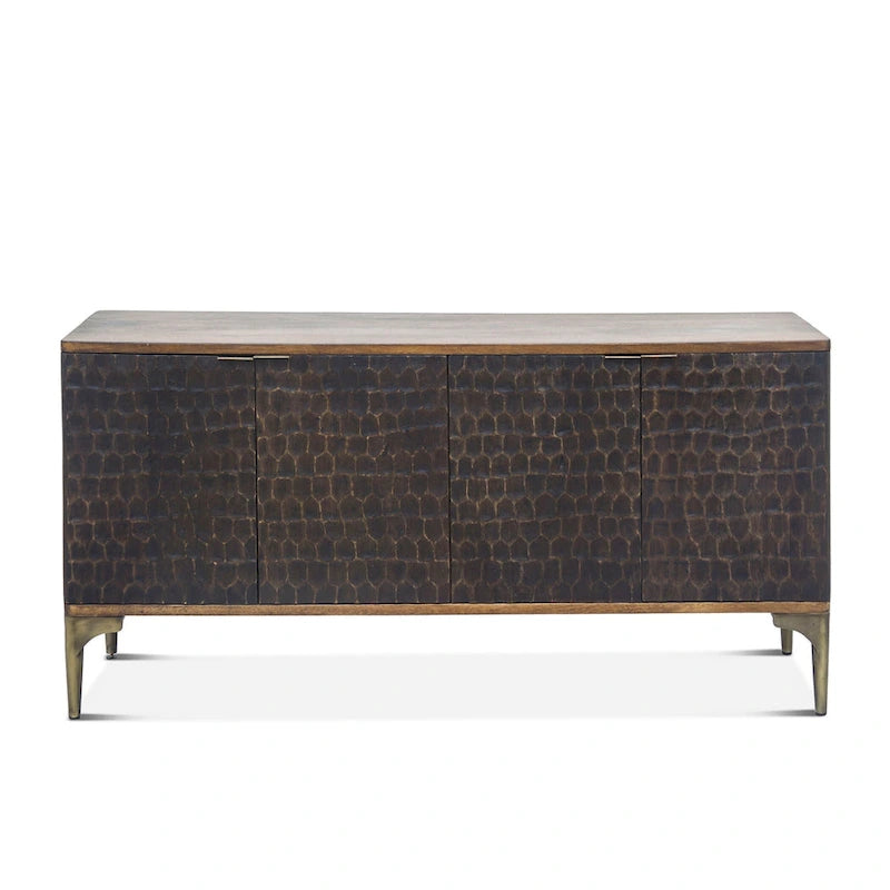 Buffet en bois de manguier bicolore
