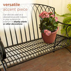 Banc de jardin classique en métal 2 places Alpine Corporation 44 L pour intérieur/extérieur