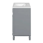 Meuble-lavabo moderne de 36 po avec vasque et armoire à miroir, 2 portes et 2 tiroirs