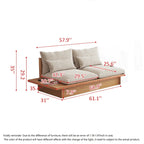 Canapé beige en coton JASIWAY avec structure en bois
