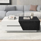Table basse moderne extensible Merax avec plateau coulissant