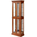 Vitrine, meuble vitrine avec 6 étagères réglables et portes en verre trempé, meuble haut pour salon, chambre à coucher