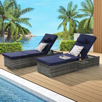 Excellent ensemble de chaises longues d'extérieur pour la relaxation et les loisirs