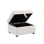 Pouf de rangement mobile 26,6 po