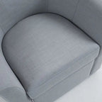 Lot de 2 fauteuils d’appoint modernes pivotants en forme de tonneau, rembourrés, pour le salon