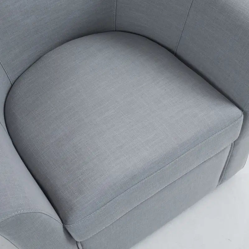 Lot de 2 fauteuils d’appoint modernes pivotants en forme de tonneau, rembourrés, pour le salon