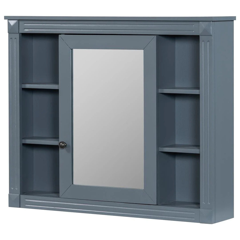 Meuble-lavabo moderne de 36 po avec vasque et armoire à miroir, 2 portes et 2 tiroirs