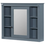 Meuble-lavabo moderne de 36 po avec vasque et armoire à miroir, 2 portes et 2 tiroirs