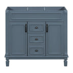 Meuble-lavabo moderne de 36 po avec vasque et armoire à miroir, 2 portes et 2 tiroirs
