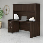 Bureau de 72 po avec huche et caisson mobile à 3 tiroirs