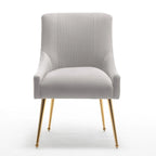 SEYNAR Lot de 8 chaises de salle à manger modernes en velours glamour, chaise de coiffeuse capitonnée pour salon (sans table)