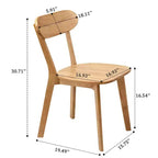 Chaises de salle à manger en bois massif de style moderne du milieu du siècle, lot de 2, pour salle à manger, restaurant ou salon - Panipeachy