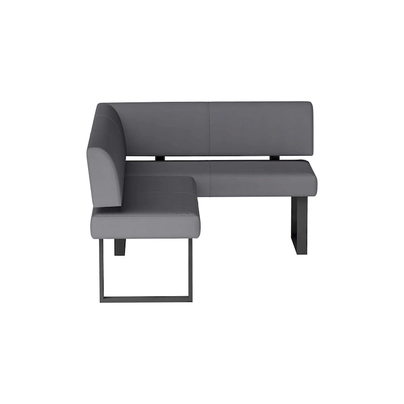 Ensemble de salle à manger Lillian 3 pièces gris brillant Somette avec table, coin repas et banc