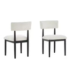 Ensemble de salle à manger 5 pièces Roundhill Furniture Edo, table ronde à tréteaux et 4 chaises rembourrées