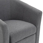 Lot de 2 fauteuils d’appoint modernes pivotants en forme de tonneau, rembourrés, pour le salon