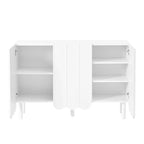 Meuble à chaussures minimaliste style crème avec 5 pieds en bois massif, buffet avec étagères réglables