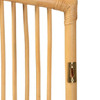 Tête de lit murale Malvina en rotin naturel, style bohème moderne - Grand lit