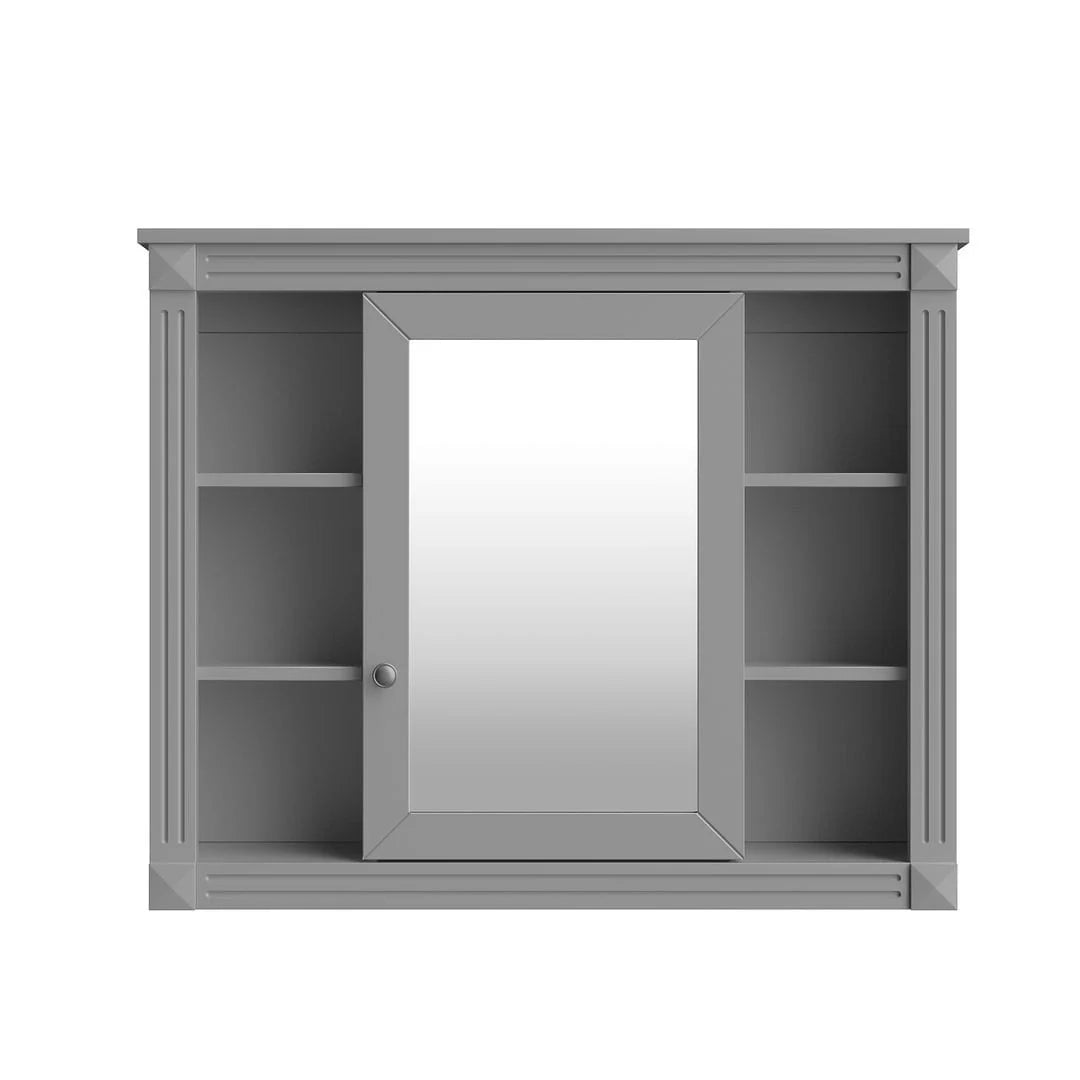 Meuble-lavabo moderne de 36 po avec vasque et armoire à miroir, 2 portes et 2 tiroirs