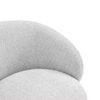 Fauteuil d'appoint pivotant Spruce&Spring en tissu avec base en bois