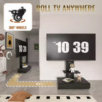 Meuble TV pour téléviseurs de 32 à 75 pouces, Chariot TV mobile à hauteur réglable avec tiroir et roulettes pour salon, chambre, bureaux -ModernLuxe