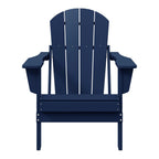 Chaise Adirondack pliante d'extérieur tout temps Polytrends Laguna résistante à la décoloration pour patio