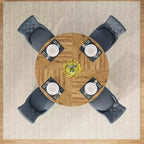 Table à manger ronde de 120 cm pour 4 personnes