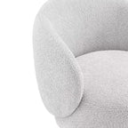 Fauteuil d'appoint pivotant Spruce&Spring en tissu avec base en bois